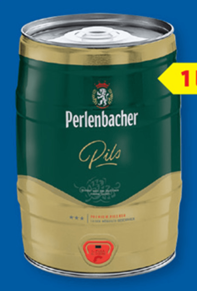 Perlenbacher Pivo Pils v sodčku 5 L - Akcija v trgovini Lidl