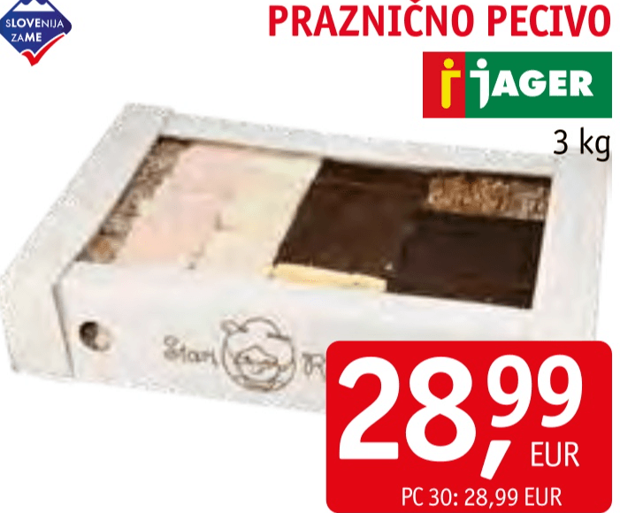 Praznično pecivo Jager 3 kg - Akcija v trgovini Jager