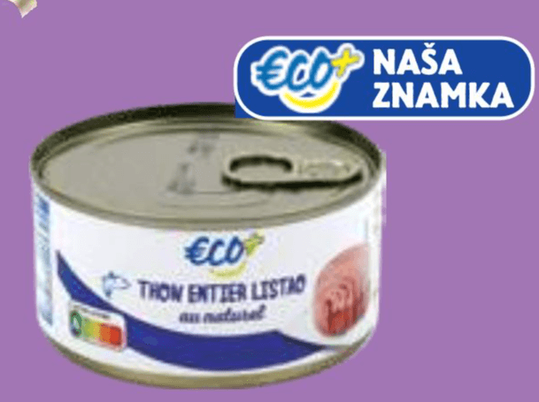Tunina v lastnem soku 195 g Eco - Akcija v trgovini E.Leclerc