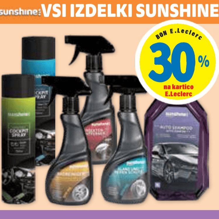 Vsi izdelki SUNSHINE - Akcija v trgovini E.Leclerc