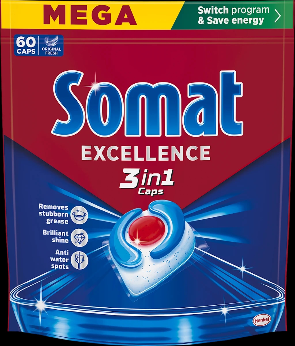 Somat Kapsule Excellence 3 v 1 70 kapsul - Akcija v trgovini Lidl