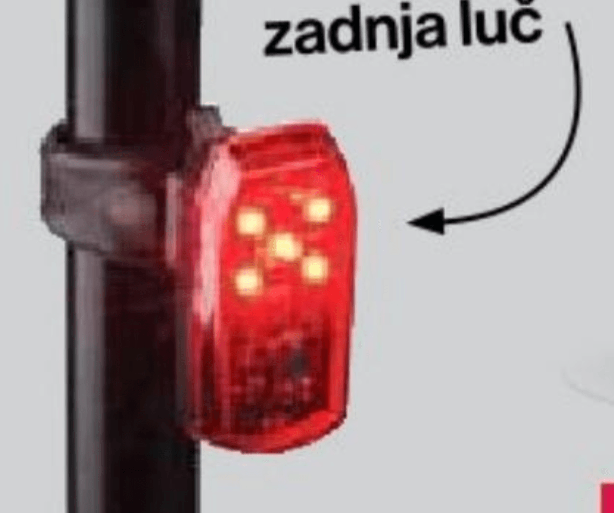 Kolesarska zadnja luč Dunlop - Akcija v trgovini Mercator