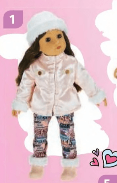 Punčka rjavolasa z roza svetlečo jakno Modern Girl - Akcija v trgovini Mueller