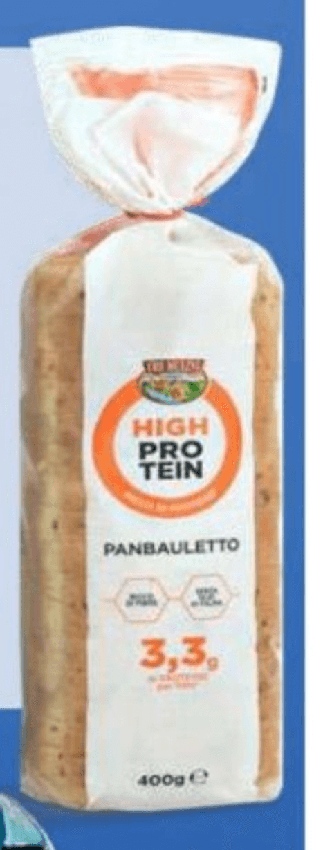 Proteinski kruh, rezine 400 g TRE MULINI - Akcija v trgovini Eurospin