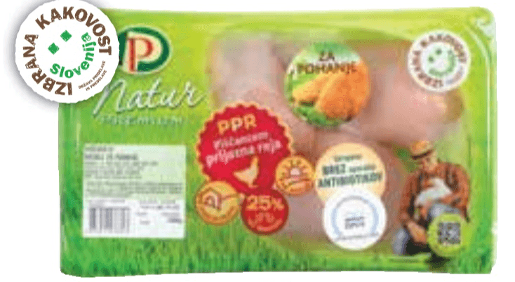 Piščanec za pohanje 1 kg Natur - Akcija v trgovini Tuš
