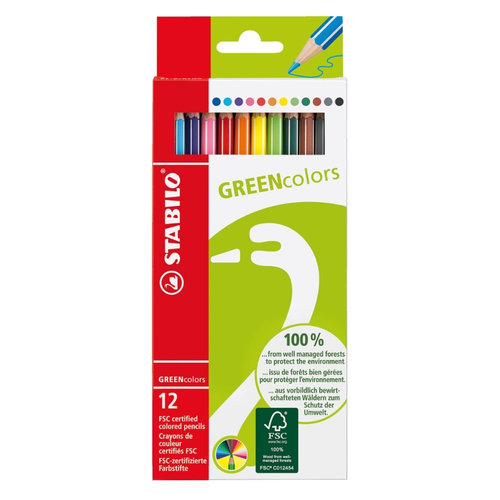 Stabilo Greencolors 12 barvnih svinčnikov Akcija v trgovini Mueller