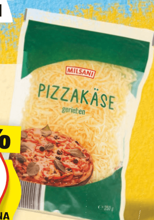 Ribani sir za Pizzo 250 g MILSANI - Akcija v trgovini Hofer