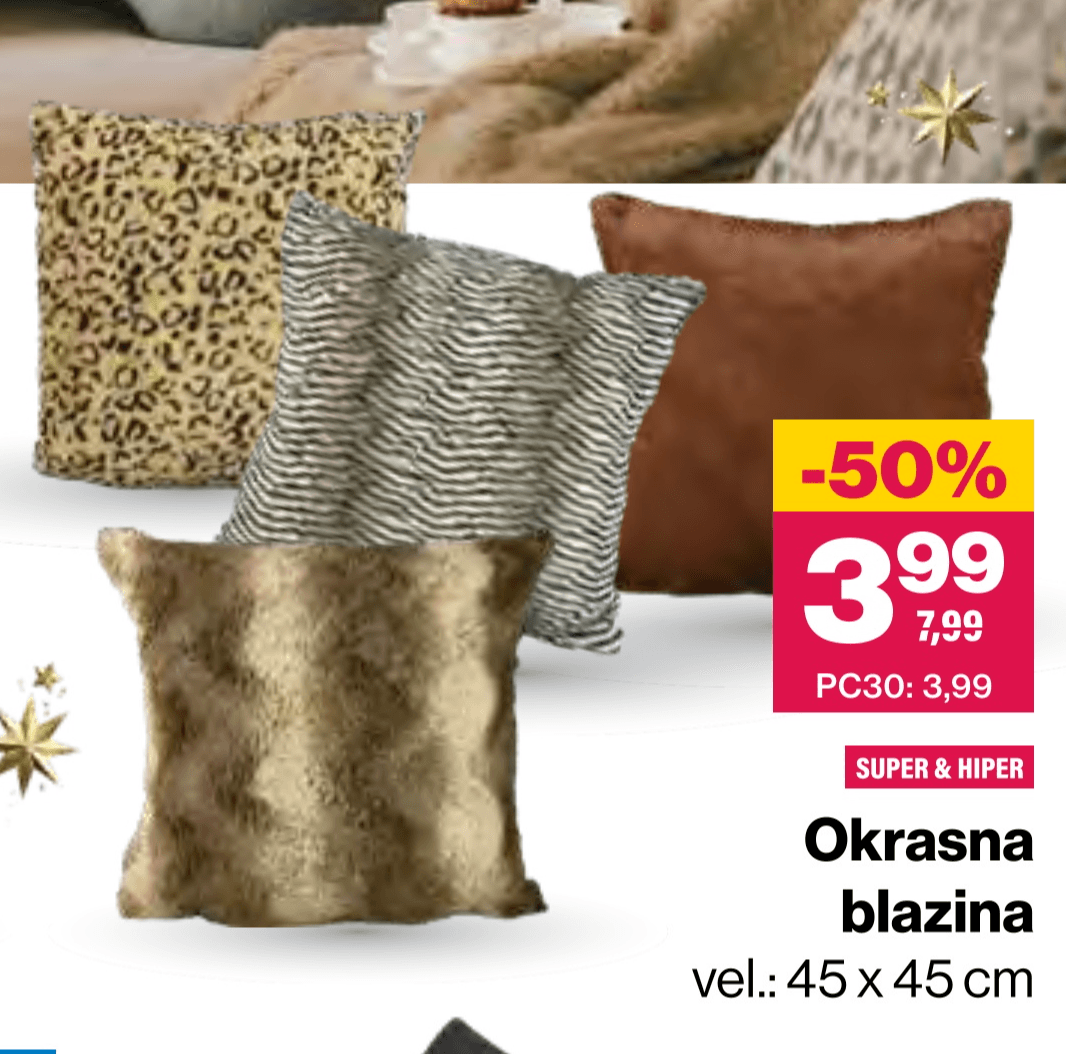 Okrasna blazina - Akcija v trgovini Mercator