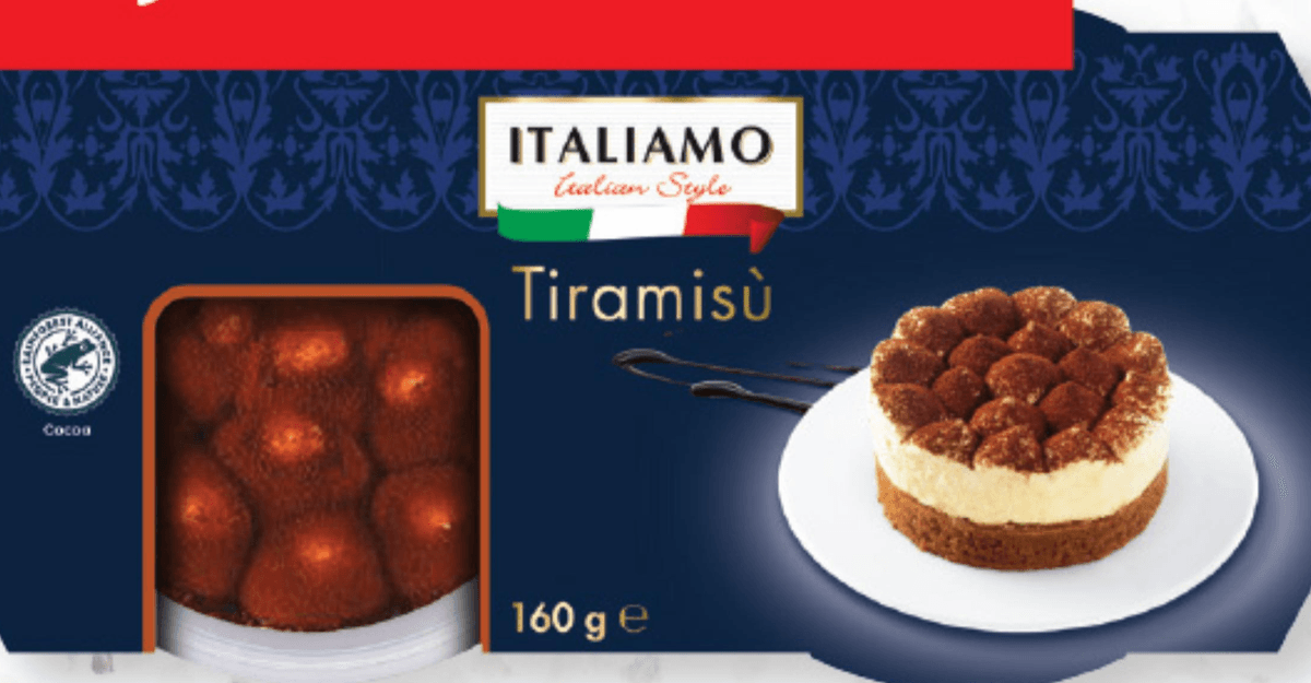 ITALIAMO Tiramisu 160 g - Akcija v trgovini Lidl