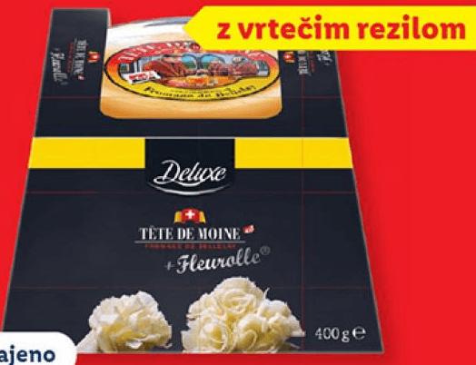 Deluxe sir Tête de Moine 400 g Akcija v trgovini Lidl