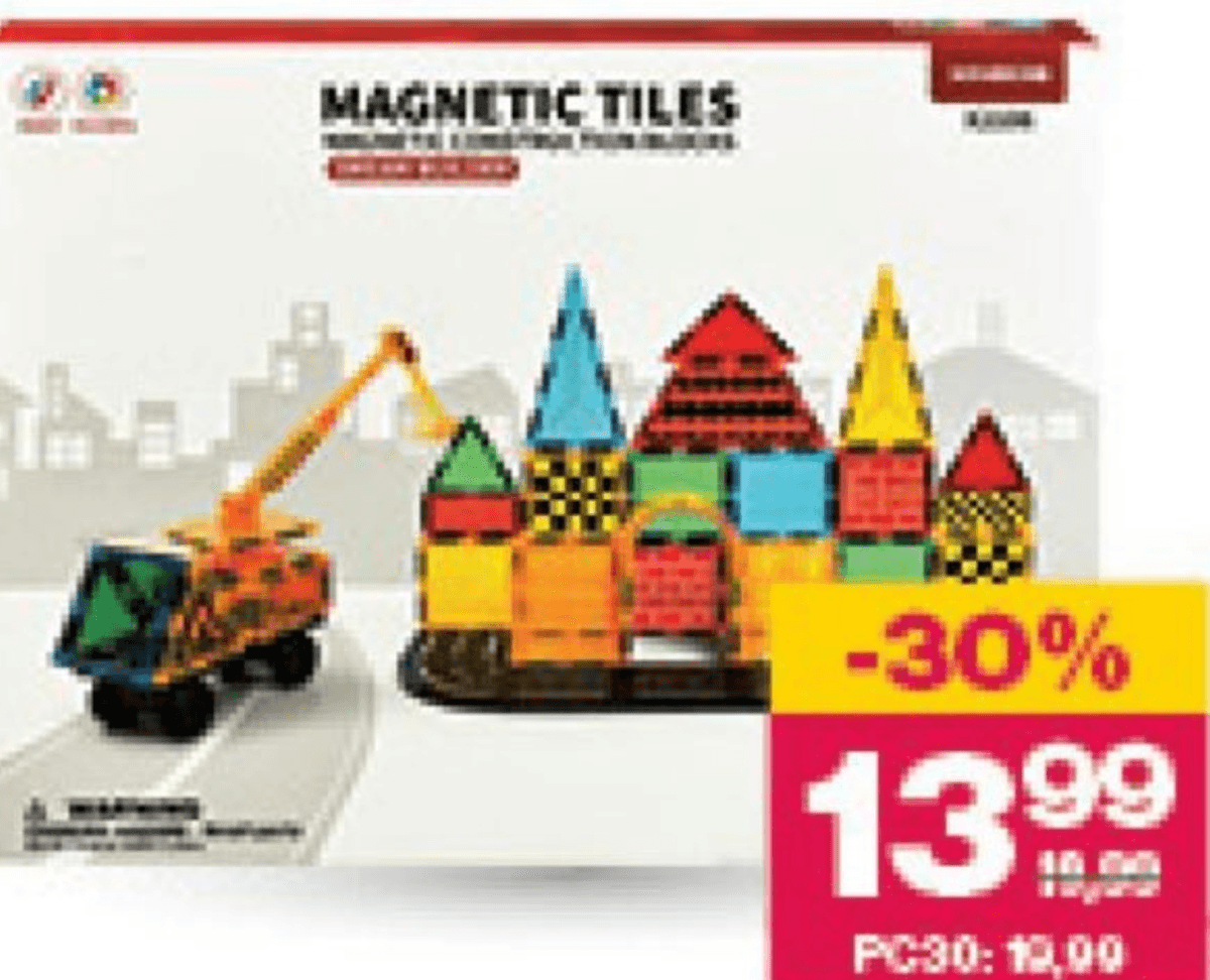 Magnetne igrače 50 delne MAGNETIC Tiles - Akcija v trgovini Mercator