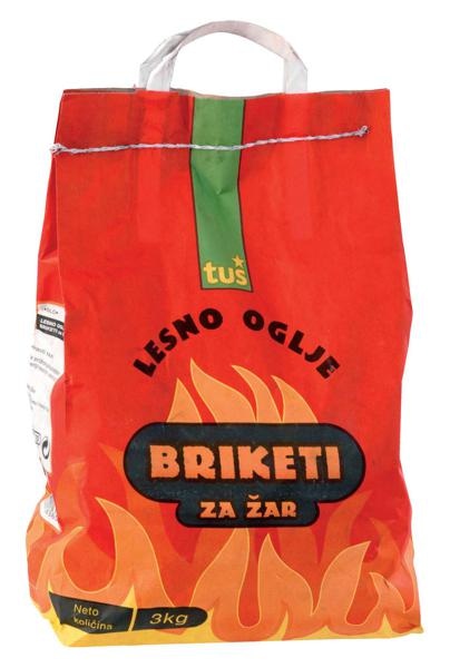 Briketi lesnega oglja 3 kg Tuš - Akcija v trgovini Tuš