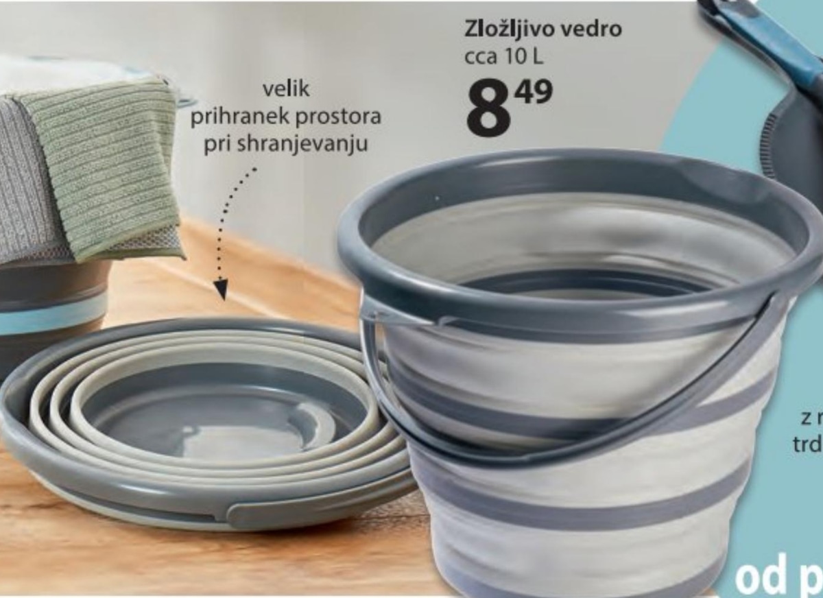 Zložljivo vedro 10 L - Akcija v trgovini NKD