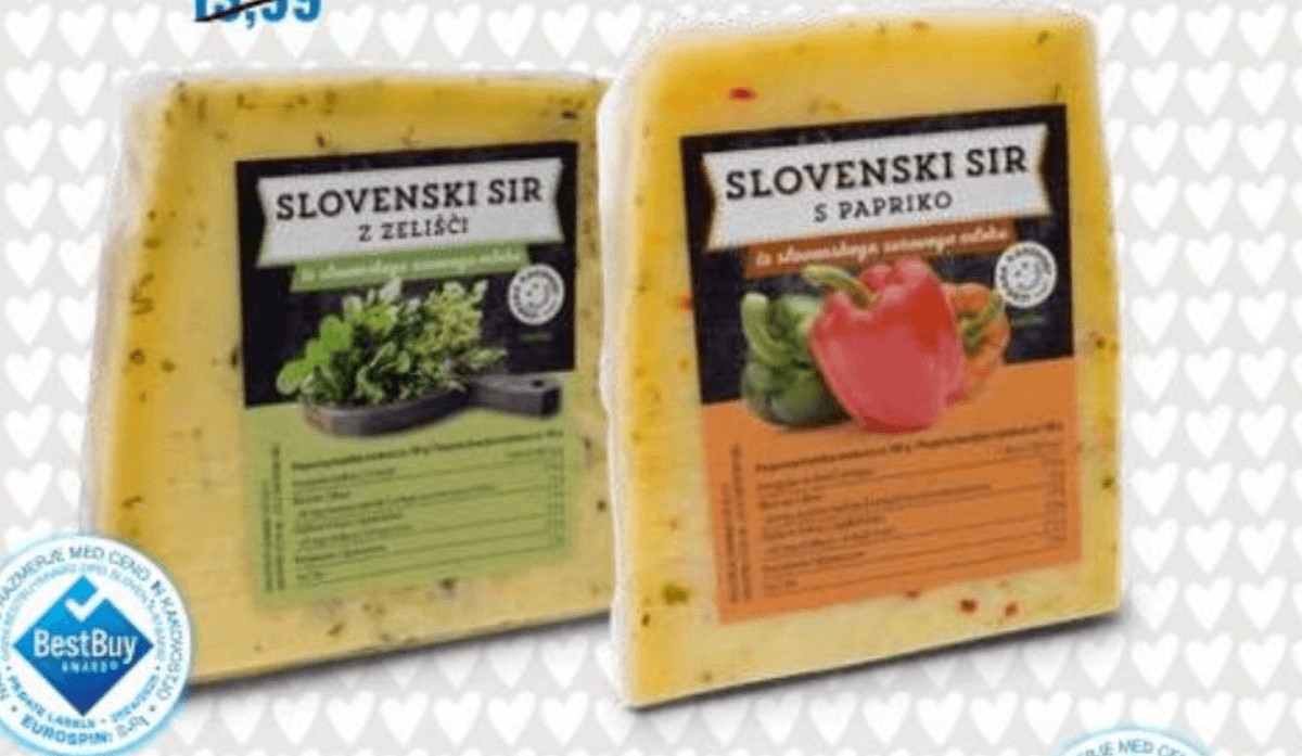 Slovenski sir za kg - Akcija v trgovini Eurospin