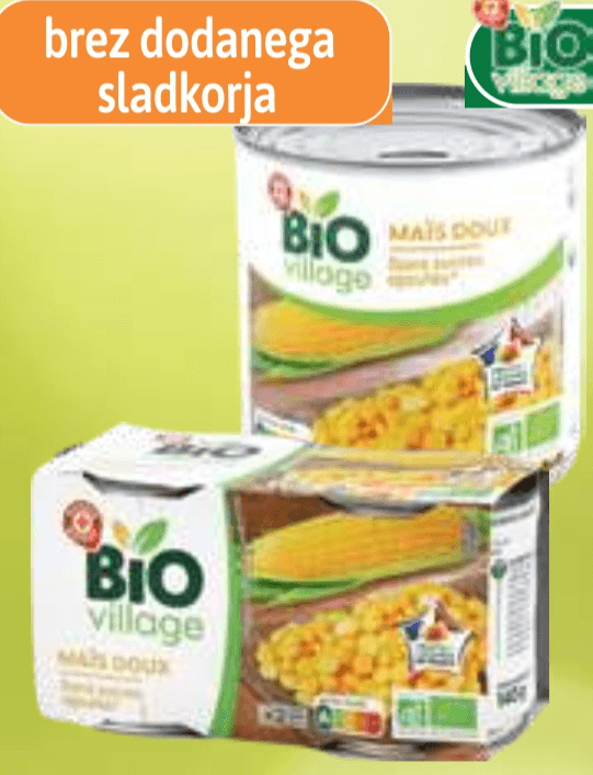 BIO Koruzna zrna 300 g Bio village - Akcija v trgovini E.Leclerc