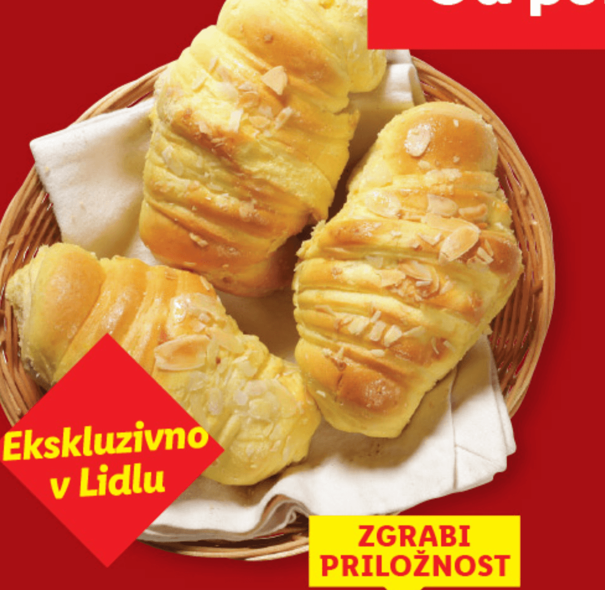 Brioš rogljiček 100 g - Akcija v trgovini Lidl