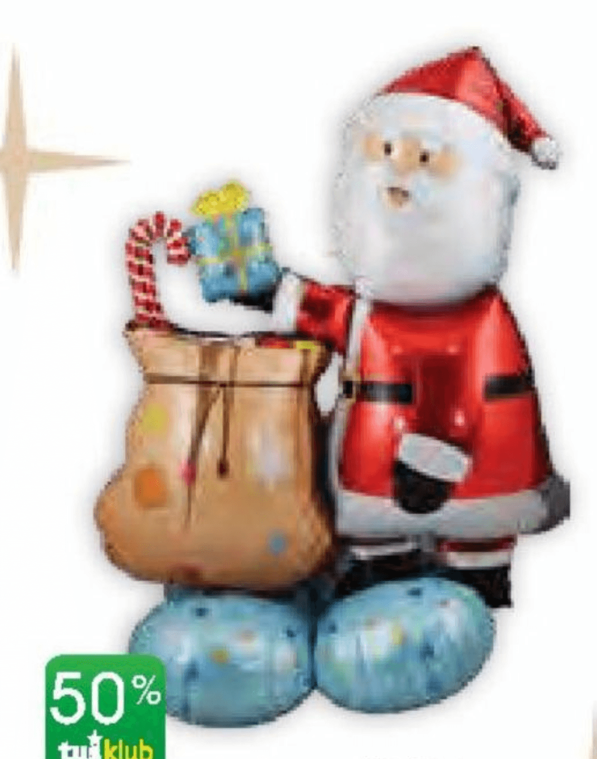 Balon v obliki Božička 89 x 94 cm - Akcija v trgovini Tuš