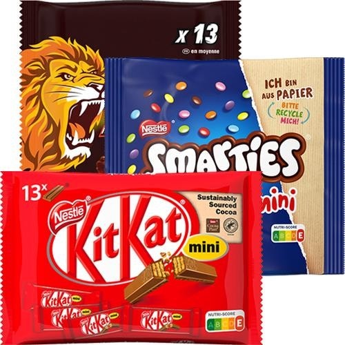 Smarties čokoladni bonboni, Lion Minis čokoladice ali Kit Kat vafelj 198 do 301 g Smarties, Lion, Kit Kat Akcija v trgovini Spar