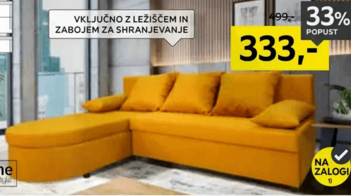 Sedežna garnitura time your style - Akcija v trgovini Lesnina