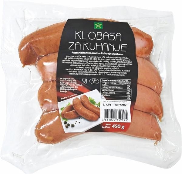 Tuš klobasa za kuhanje 450 g Akcija v trgovini Tuš