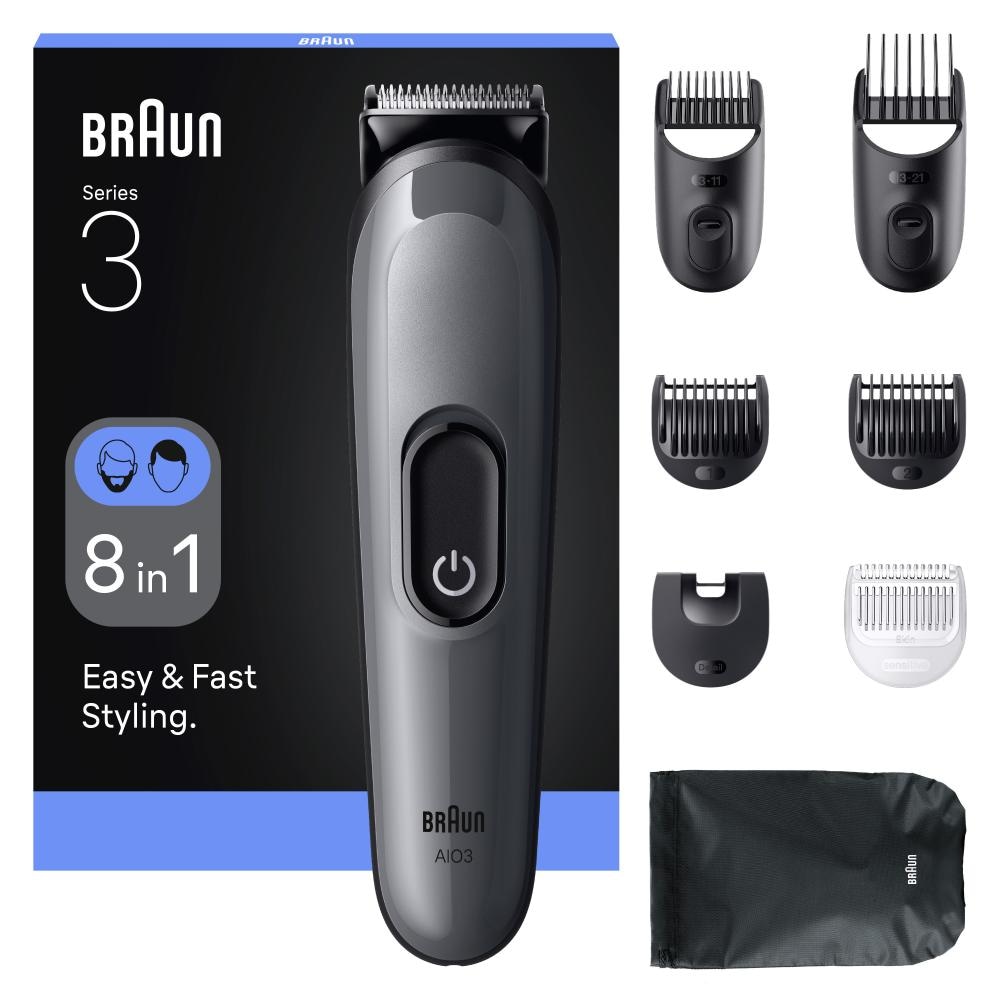 BRAUN Večnamenski prirezovalnik ALL-IN-ONE 3540, BRAUN Series 3 Trimer za brado BT 3520 ali Urejevalnik za nego telesa BG 3530 - Akcija u trgovini Mueller