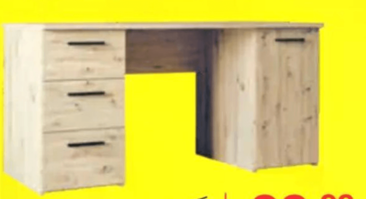 Pisalna miza 1 vrata, 3 predali - Akcija v trgovini Rutar