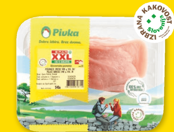 Piščančji file zrezki IK 540 g Pivka XXL - Akcija v trgovini Spar