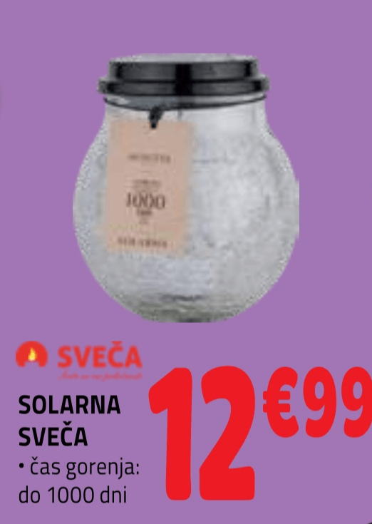 Solarna sveča - Akcija v trgovini E.Leclerc