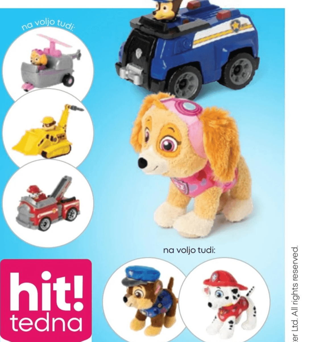 Plišasta igrača ali vozilo Tačke na patrulji - Akcija v trgovini Pepco