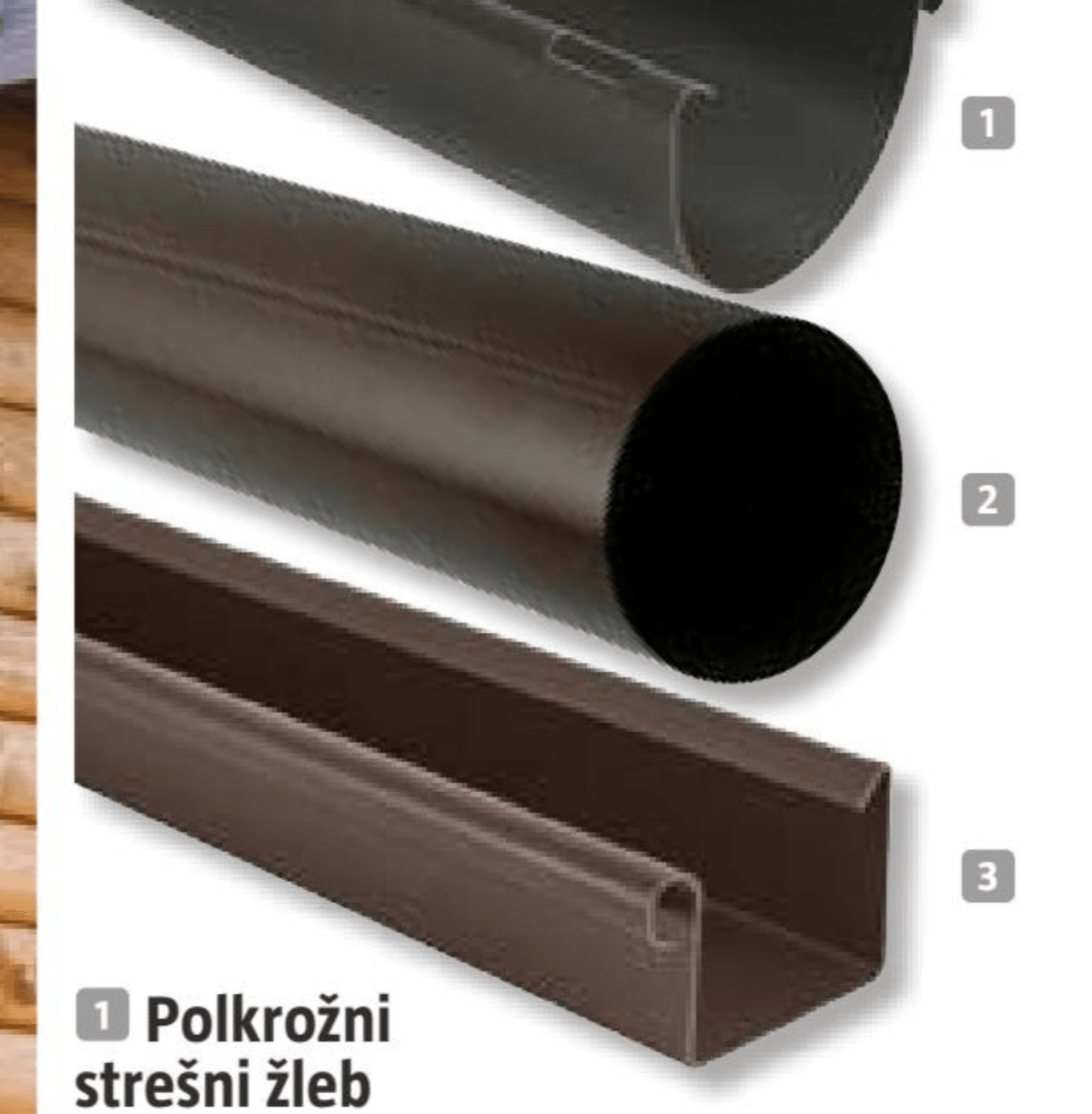 Polkrožni strešni žleb - Akcija v trgovini Bauhaus