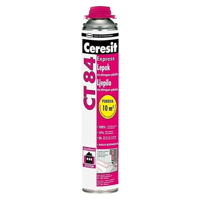 PU lepilo CT 84 Express 750 ml Ceresit Akcija v trgovini Bauhaus
