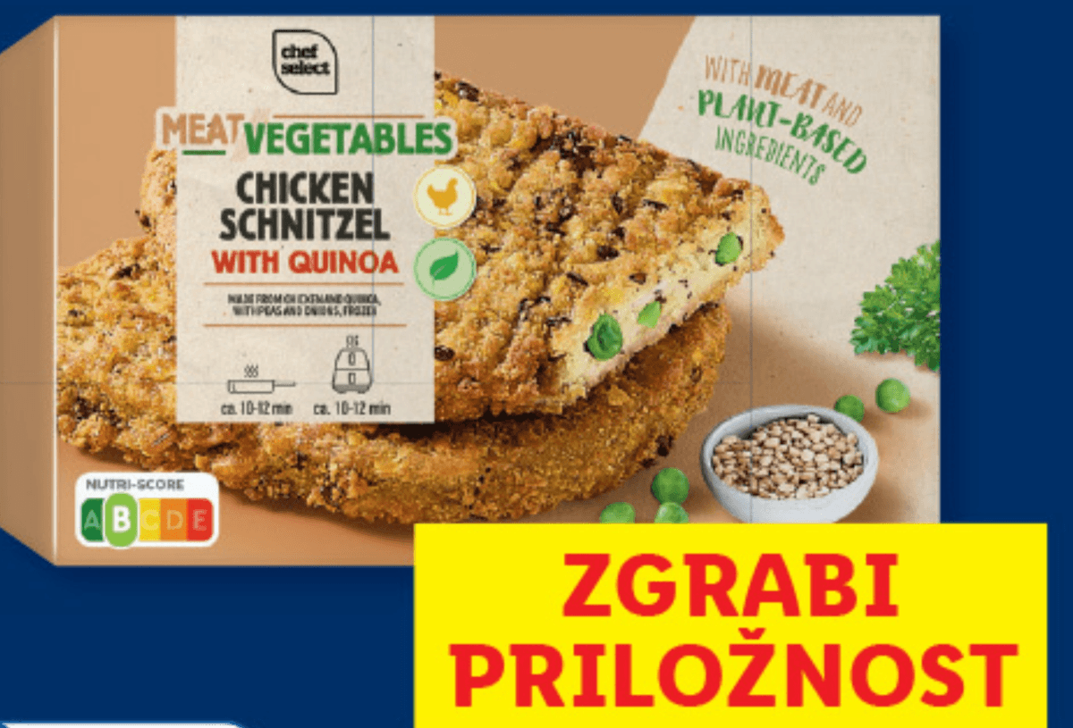 Chef select Piščančji zrezek paniran v kvinoji 220 g - Akcija v trgovini Lidl