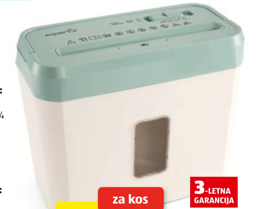 Expertiz naprava za plastificiranje/uničevalnik dokumentov Akcija v trgovini Hofer
