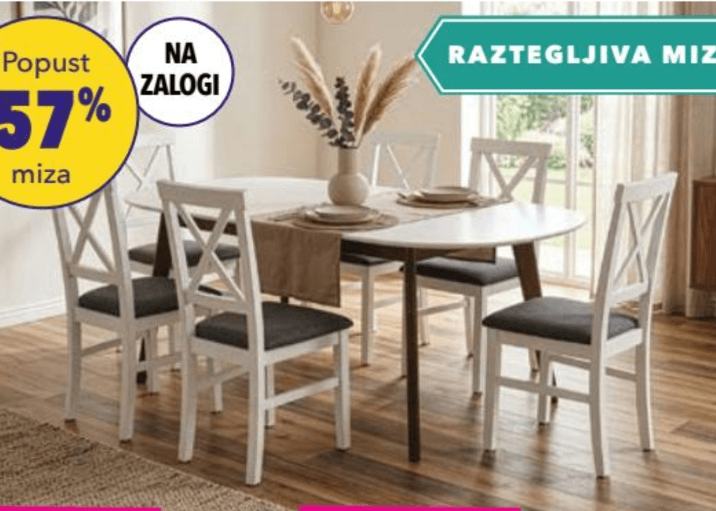 Raztegljiva miza BRUTUS - Akcija v trgovini Harvey Norman