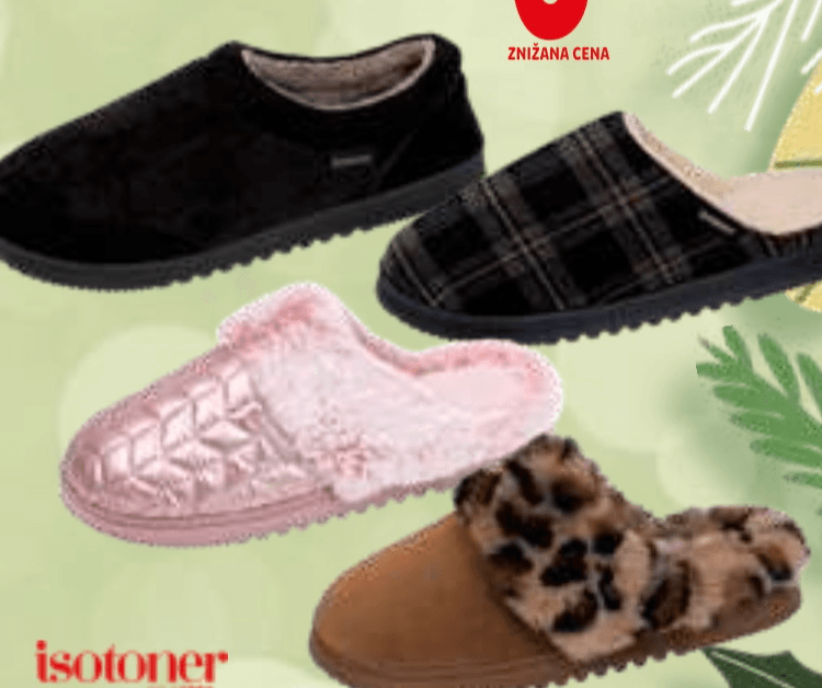 Isotoner Ženski ali Moški Copati - Akcija v trgovini E.Leclerc