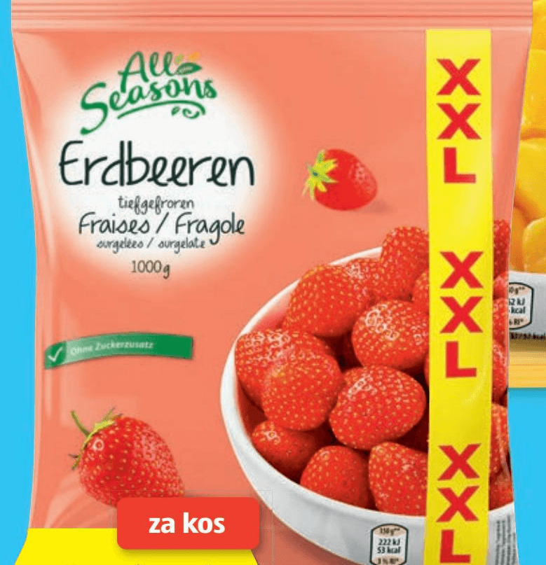 All Seasons zamrznjeno sadje 1 kg Akcija v trgovini Hofer