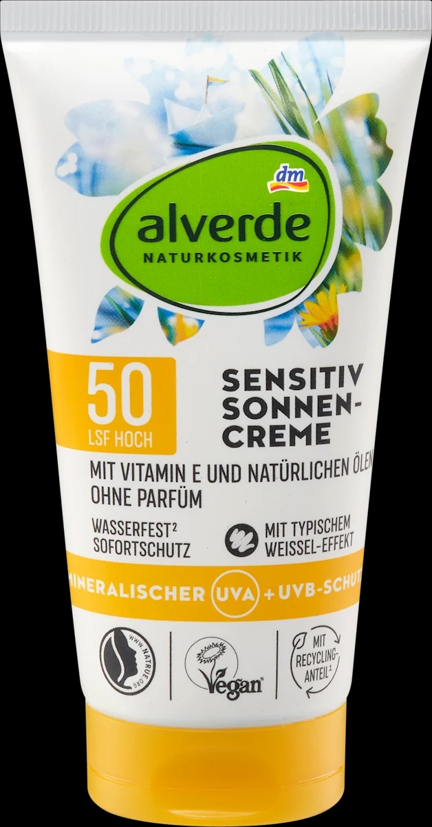 alverde Sensitiv krema za zaščito pred soncem 75 ml - Akcija v trgovini Dm