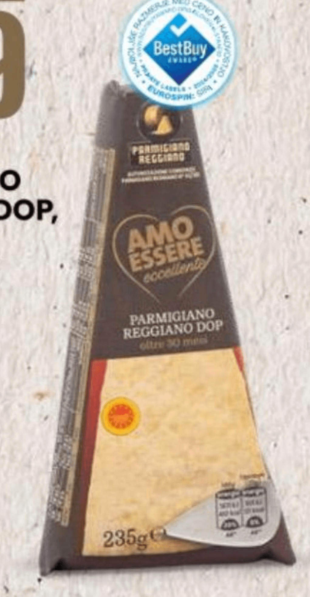Amo Essere Eccellente Parmigiano Reggiano DOP 235 g - Akcija v trgovini Eurospin