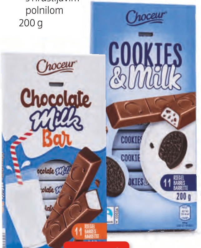 Choceur Čokoladne palčke 200 g - Akcija v trgovini Hofer