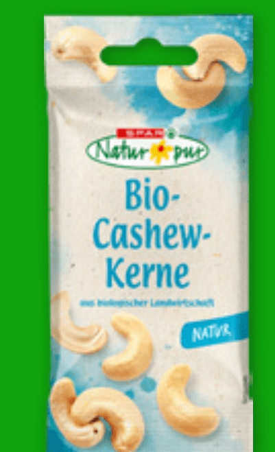 SPAR Natur*pur Bio Indijski Oreščki 30 g - Akcija v trgovini Spar