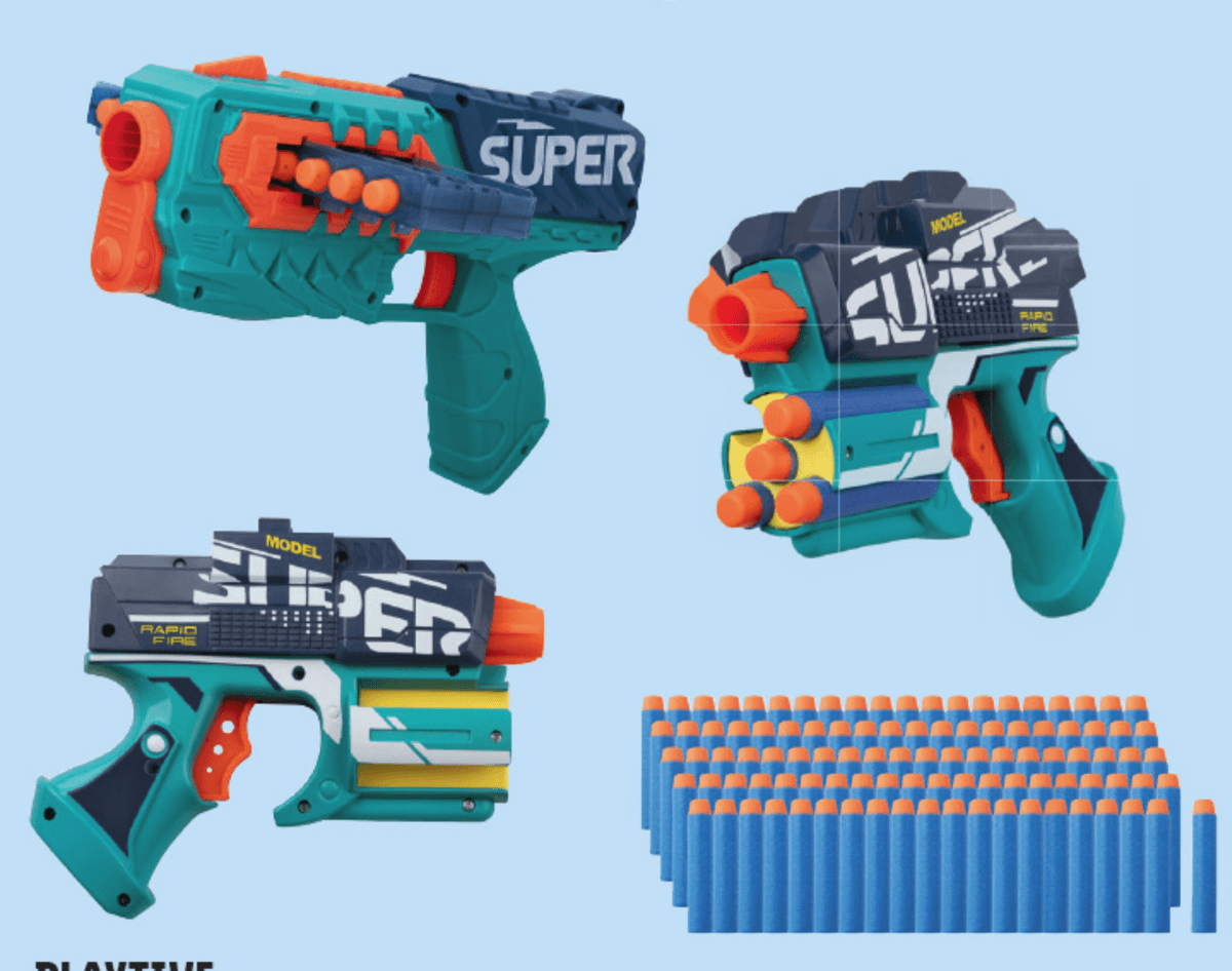 PLAYTIVE Pištola za mehke puščice vklj. 10/16 puščic ali 100 nadomestnih puščic - Akcija v trgovini Lidl