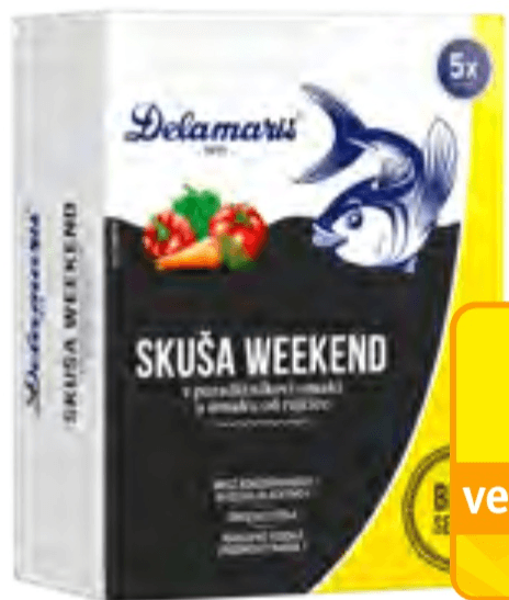 Skuša z zelenjavo Weekend Delamaris 5 x 125 g - Akcija v trgovini Jager