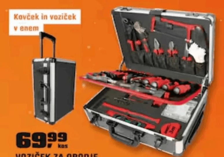 Voziček za orodje - Akcija v trgovini Obi