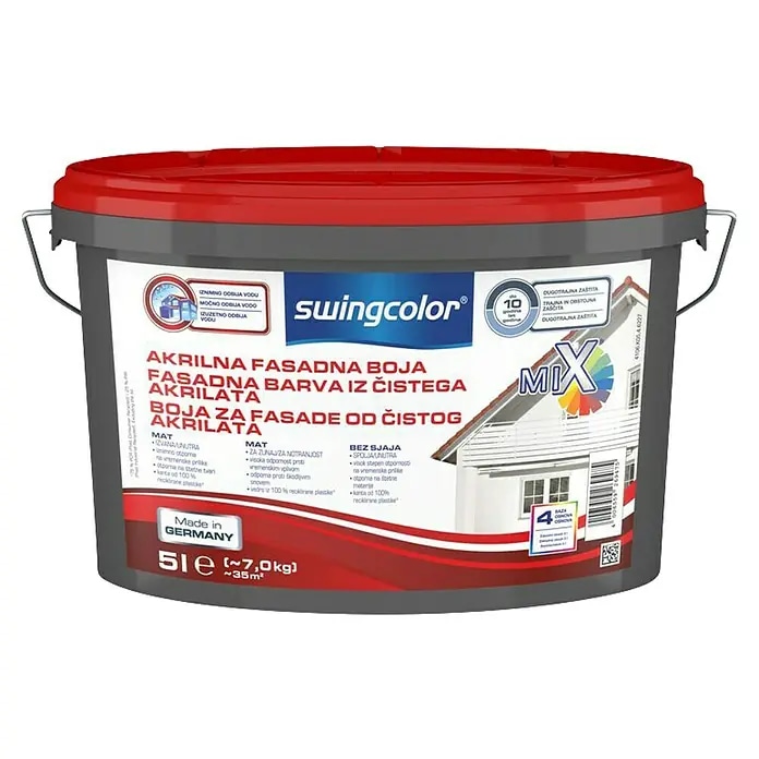 Mix silikonska fasadna barva 'Basis 1 ali 4' 2,5 l swingcolor - Akcija v trgovini Bauhaus