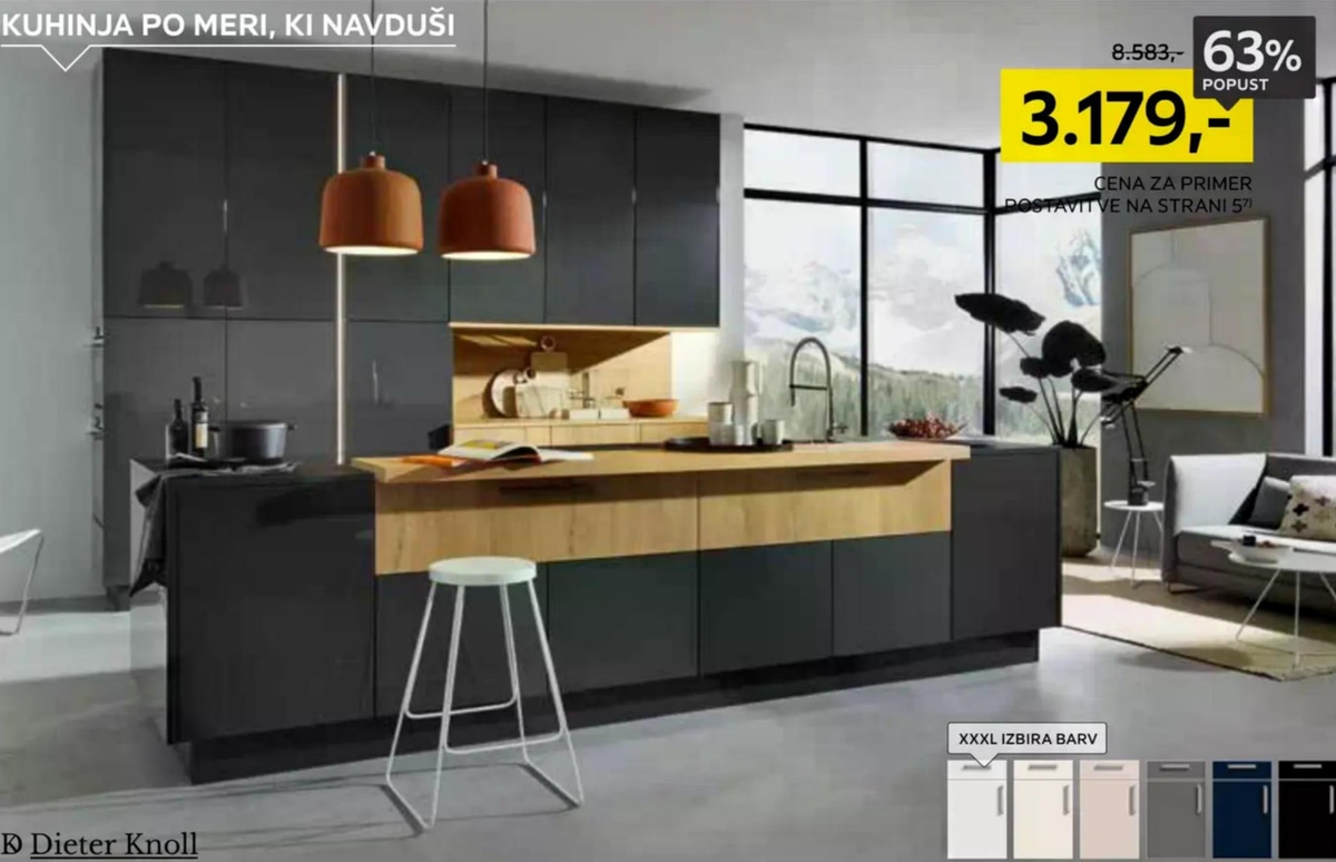 Kuhinja po meri Dieter Knoll DK704 - Akcija u trgovini Lesnina