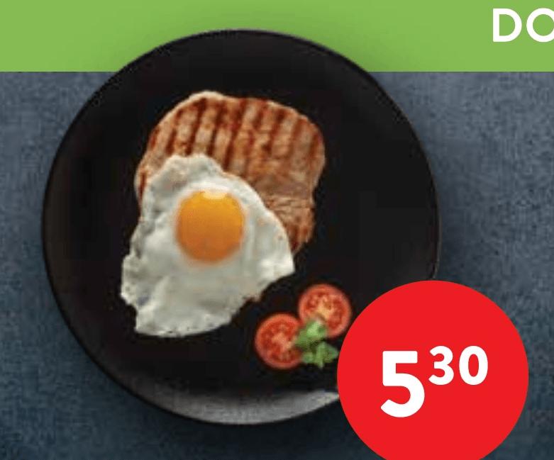 Svinjski hrbet na žaru z jajcem INTERSPAR Restavracija - Akcija v trgovini Spar