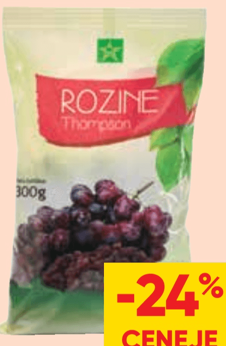 Rozine Thompson Tuš 300 g - Akcija v trgovini Tuš