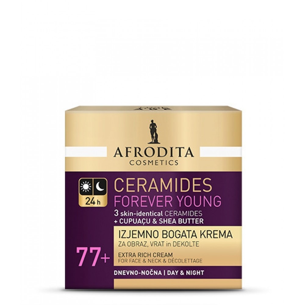 Dnevno nočna krema Afrodita Ceramides Forever Young 77+ 50 ml - Akcija v trgovini E.Leclerc