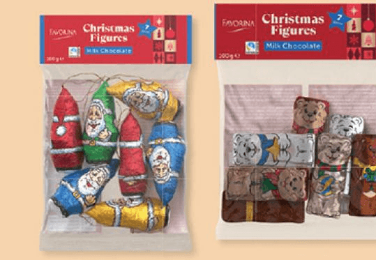 Favorina praznične figurice 100 g Akcija v trgovini Lidl