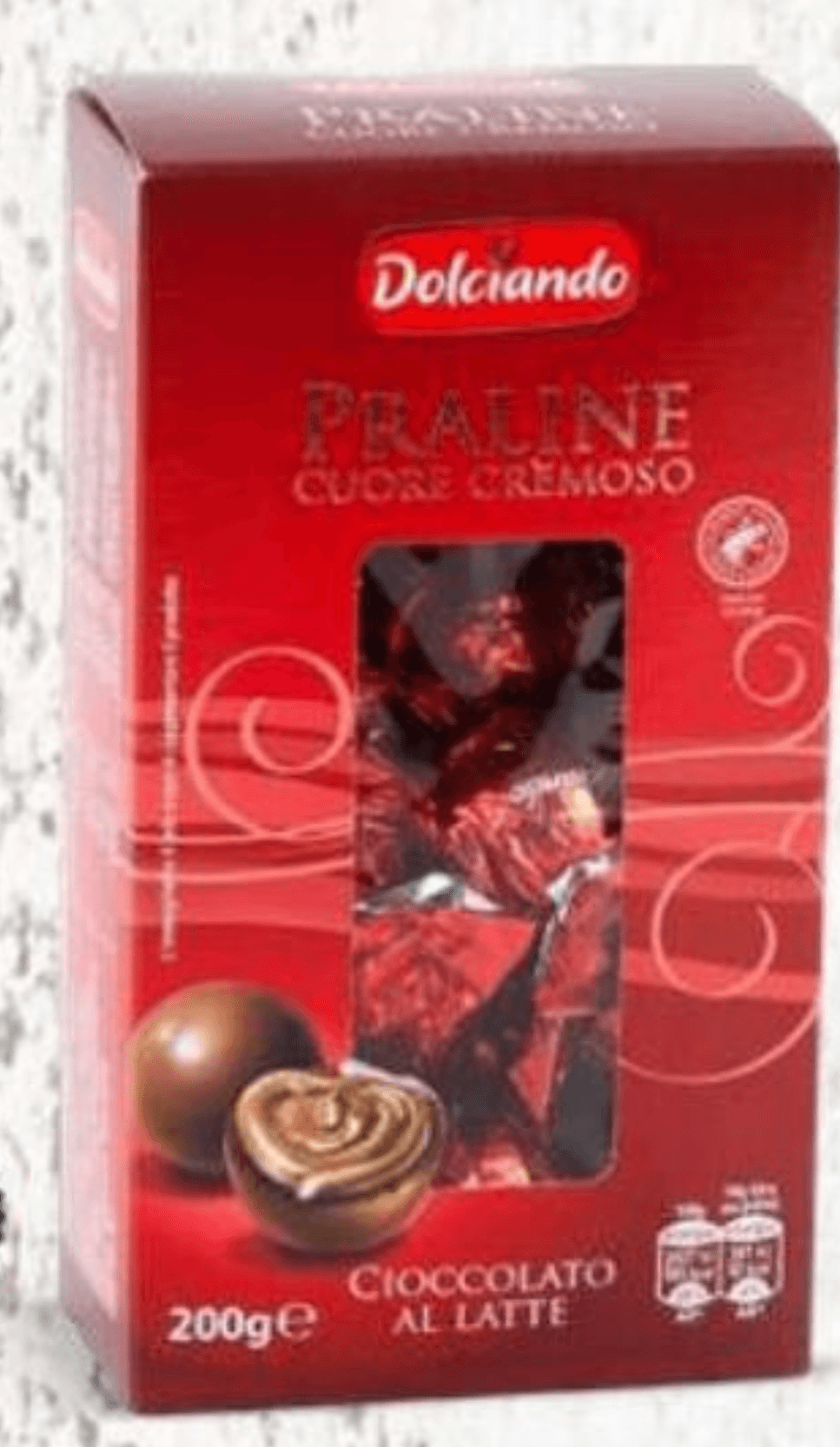 Dolciando Pralineji s kremno sredico, mlečna čokolada 200 g - Akcija v trgovini Eurospin